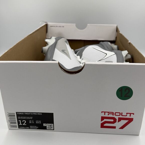 Nike Force Trout 8 Pro MCS CZ5914-001 Baseball Cleats Cool Grey White NEW 12 main image 10